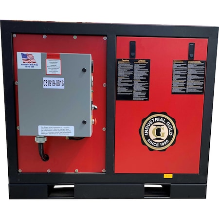 Industrial Gold 10hp, 3 Phase, 208-230V, Enclsd Rtry Screw Compressor, 40CFM at 150PSI R103ENC3